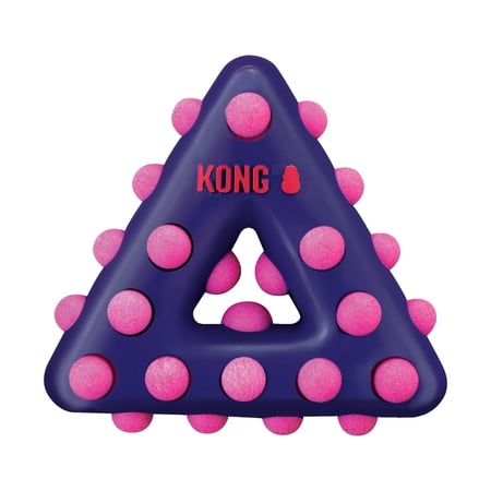 KONG Dotz Unpredictable Bounce Triangle Dog Toy  Large