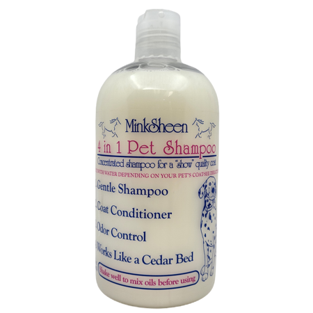MinkSheen Pet Shampoo 4 in 1 Concentrate - 16 oz