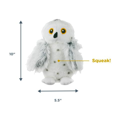 Tall Tails Animated Snow Owl Dog Toy 10-in Plush Squeaky Holiday 2023