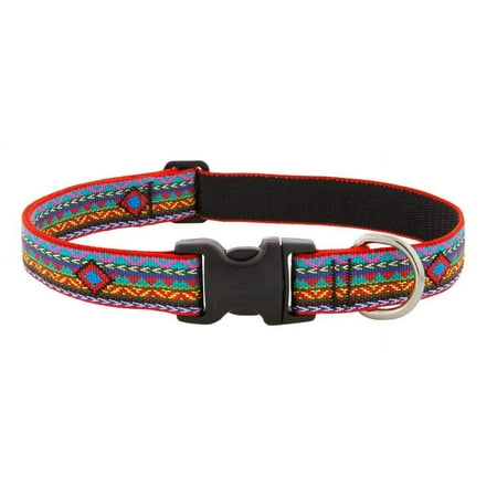 Lupine El Paso Dog Collar - 1" Wide, Adjustable 16-28" - Multicolored Nylon