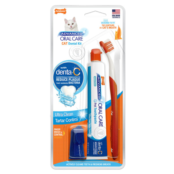 Nylabone Advanced Oral Care Complete Dental Kit for Cats