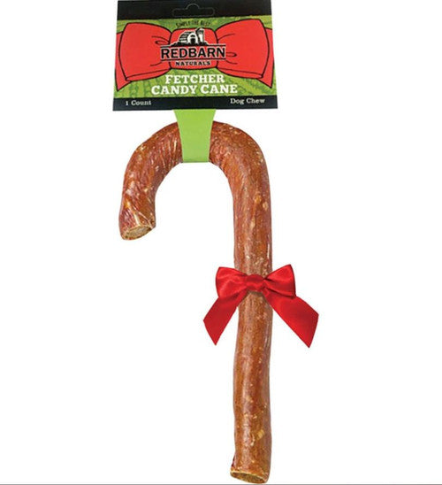 Redbarn Fetchers Candy Cane Dog Treat Chew - Beef Esophagus & Pizzle 1.95oz
