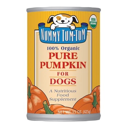 Nummy Tum Tum Organic Pumpkin for Dogs & Cats - 15 oz Can - Pure Pumpkin Digestive Health