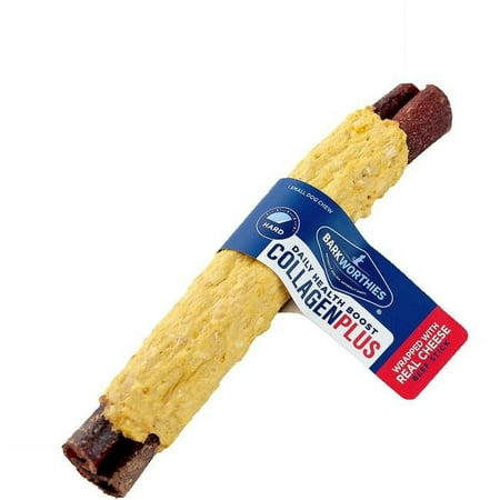 Barkworthies 6" Collagen Cheeze Stick Dog Treat - Beef Wrapped, Long Lasting Chew