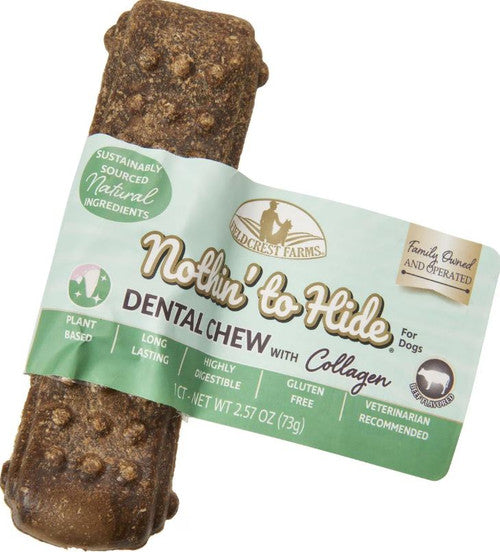 Fieldcrest Farms Nothin' to Hide Dental Wave Collagen Dog Chew - 5 inch Beef (Single Chew or Case of 24)
