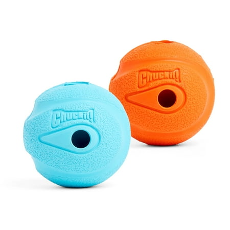 Chuckit! Whistler Ball Dog Toy - Medium, 2-Pack - Noisy Fetch Toy for Dogs