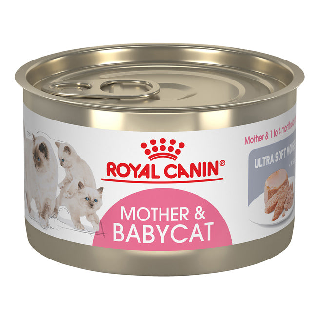 Royal Canin Mother & Babycat Ultra Soft Mousse in Sauce Canned Cat Food, 5.1 oz