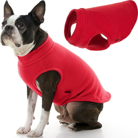 Gooby Stretch Fleece Vest Dog Sweater - Red, 2XL - Warm Pullover Jacket for Small to Large Dogs