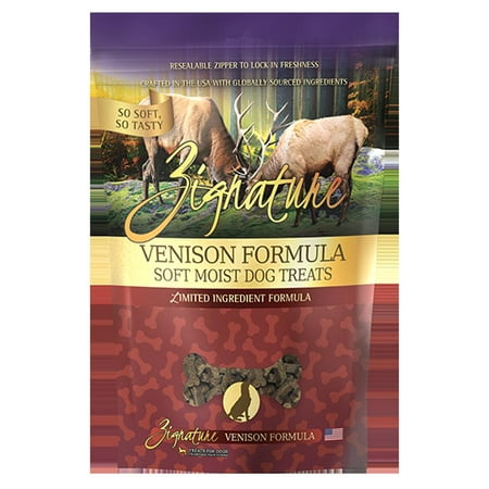 Zignature Venison Soft Moist Dog Treats - 4 oz - Limited Ingredient, Grain-Free Formula