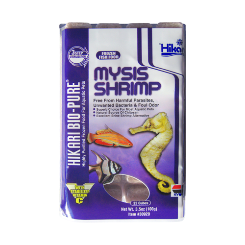 Hikari Bio-Pure Frozen Mysis Shrimp Fish Food 3.5oz (100g) - 32 Cubes