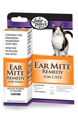 Four Paws Healthy Promise Aloe Ear Mite Treatment for Cats, 0.75 fl oz