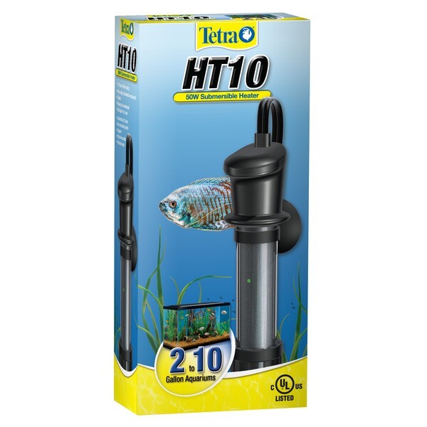 Tetra Submersible Heater - HT10 Heater - 50 Watt - (Aquariums 2-10 Gallons)
