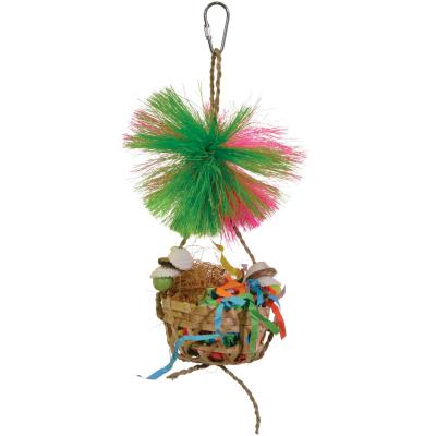 Prevue Pet Tropical Teasers Up & Away Bird Toy 62511 - Coconut Fiber & Seashells