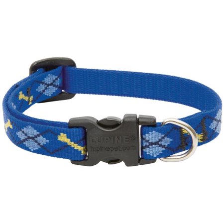 LupinePet Originals 1/2" Dapper Dog Adjustable Collar, 6-9" - Extra Small Dog