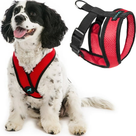Gooby Comfort X Head-In Dog Harness, Red, Medium, No-Pull, Choke-Free