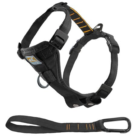 Kurgo Enhanced Strength Tru-Fit Dog Harness, Black, Large, 50-80 lbs, with Seatbelt Tether