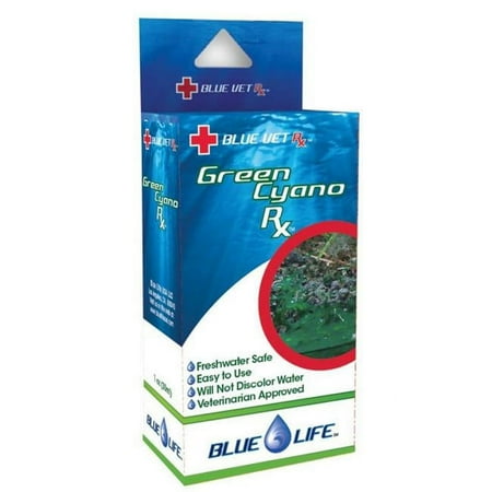 Blue Life Green Cyano Rx - Treats 400 Gallons - Freshwater Aquarium Algae Remover