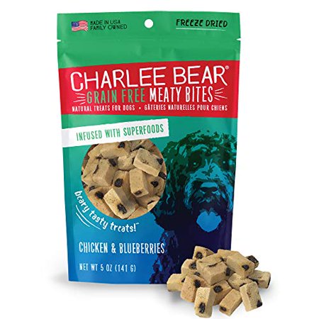 Charlee Bear Meaty Bites Dog Treats  Chicken & Blueberrie...