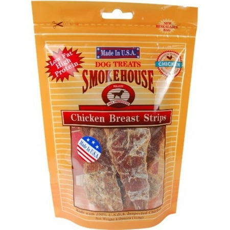 Smokehouse Chicken Breast Strips Dog Treats - 8 oz Resealable Bag 100% Natural