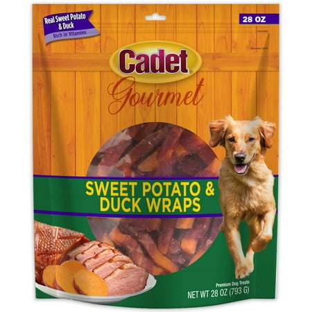 Cadet Gourmet Sweet Potato & Duck Wrapped Dog Treats, 28 oz