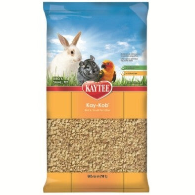 Kaytee Kay-Kob Bedding & Litter for Birds & Small Animals, Natural Corn Cob, 605 cu in / 8 lb / 10 L