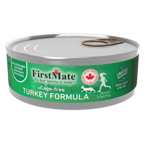 FirstMate Cat LID Turkey 3.2oz - Limited Ingredient Diet, Grain-Free Wet Food