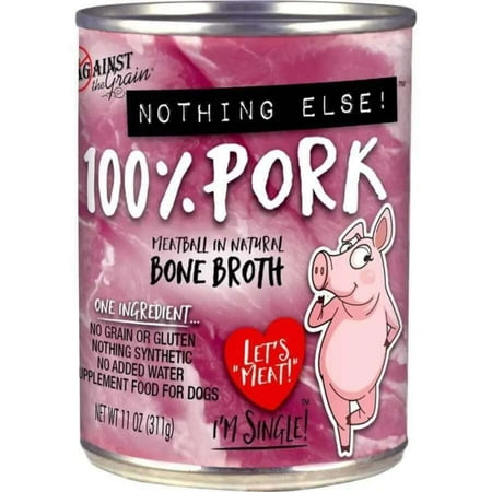Against the Grain Nothing Else 100% Pork Wet Dog Food, 11 oz Can