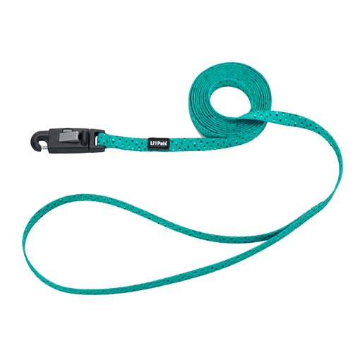 Li'l Pals Patterned Dog Leash - Teal & Grey Diamonds, 3/8 in x 6 ft, E-Z Snap