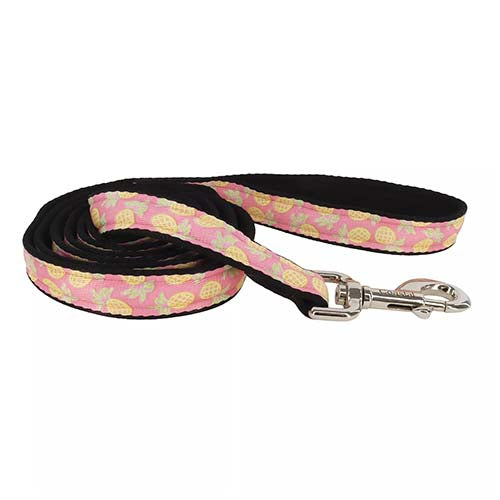 Coastal Styles Dog Leash, Pineapples, 1" x 6'