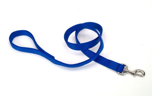 Coastal Double-Ply Nylon Dog Leash - Blue, 1 in x 4 ft