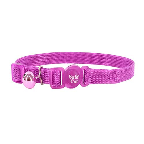 Safe Cat Adjustable Breakaway Collar - Orchid - 8-12 inch Snag-Proof Nylon