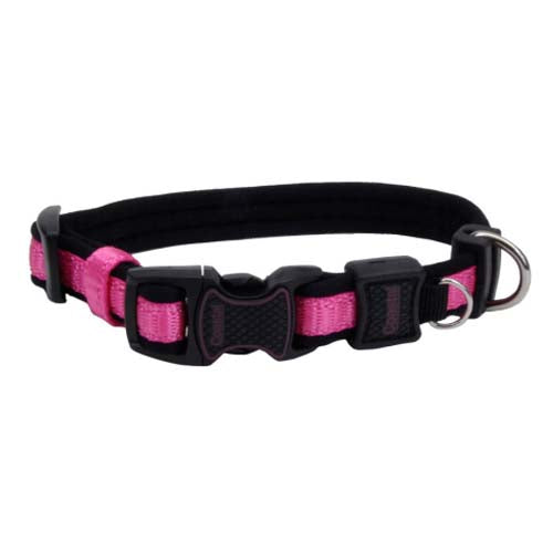 Coastal Pet Inspire Dog Collar - Adjustable Neoprene, Pink, 1" Wide, 14-20" Neck