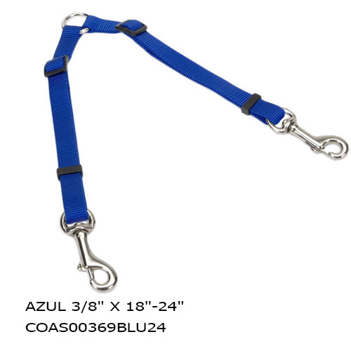 Coastal 2 Dog Adjustable Coupler, Blue, 3/8" x 18"-24"