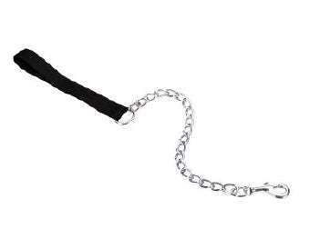 Coastal Titan Chain Dog Leash with Nylon Handle, 4mm x 2ft, Black