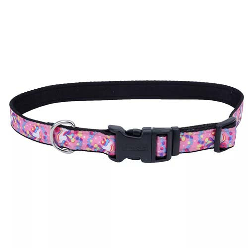 Coastal Exclusive Styles Dog Collar - Unicorns - 1" Wide - 18-26" Adjustable