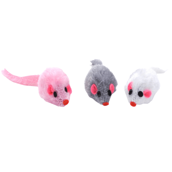 Coastal Pet Products Turbo Furry Mice Cat Toy 4.25" Mouse Plush