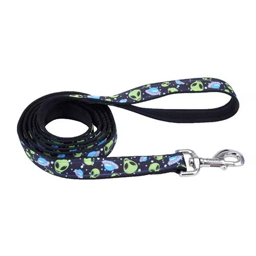 Coastal Styles Dog Leash, Aliens, 5/8 inch x 6 ft