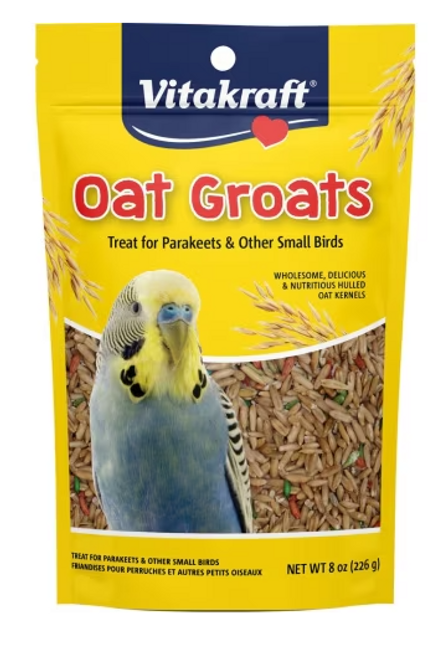 Vitakraft Oat Groats Treat for Parakeets & Small Birds, 8 oz
