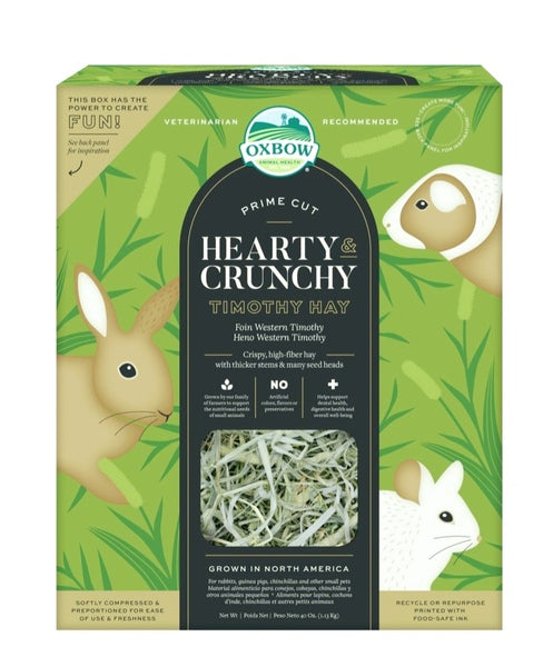 Oxbow Prime Cut Hearty & Crunchy Timothy Hay - 40 oz - For Rabbits, Guinea Pigs, & Chinchillas