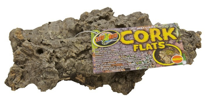 Zoo Med Natural Cork Flats Cork Bark Medium Reptile Terrarium Background Decor