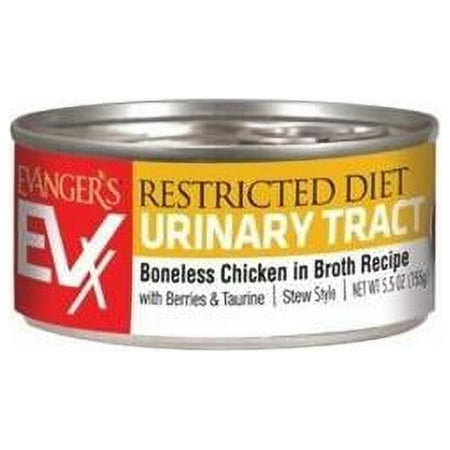 Evanger's EVX Restricted Diet Magnesium Boneless Chicken in Broth Wet Cat Food, 5.5 oz Can
