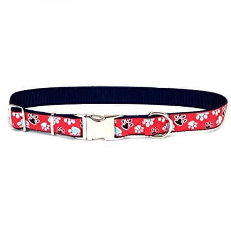 pet attire ribbon adjustable nylon collar with aluminum b...