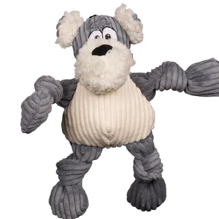 HuggleHounds Knottie Plush Dog Toy - Roscoe the Mutt  Small