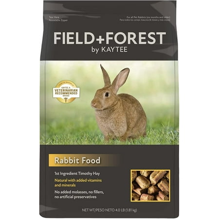 Kaytee Field+Forest Rabbit Food - Premium All-Natural Diet - 4 lb Bag