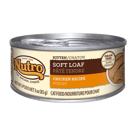 Nutro Kitten Soft Loaf Chicken Recipe Canned Kitten Food ...