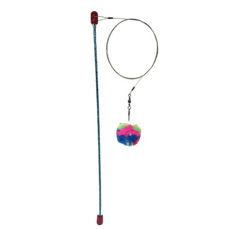 Go Cat Da Ball Cat Toy Wand with Crinkle Ball