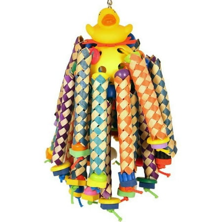 A & E Happy Beaks Ducky Long Legs Bird Toy - Cage Accessory for Birds