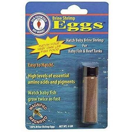 San Francisco Bay Brand Brine Shrimp Eggs - 6 Grams - Excellent Food Source for Baby Fish