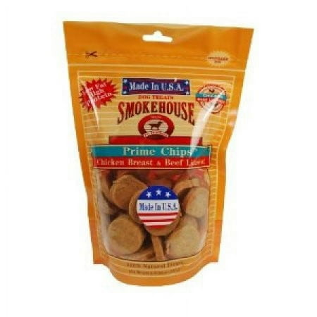 Smokehouse Prime Chips Dog Treats - Chicken Breast & Beef Ligament - 8 oz