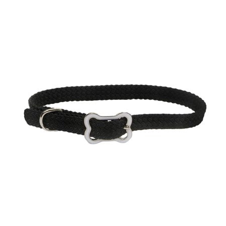 Sunburst Dog Collar with Bone Buckle  Black  X-Small - 3/...